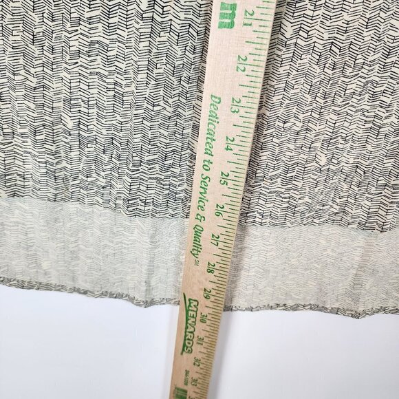 Eileen Fisher Women's Sleeveless‎ Tunic Top Black Cream Chevron Tencel Rayon XS - Picture 11 of 11